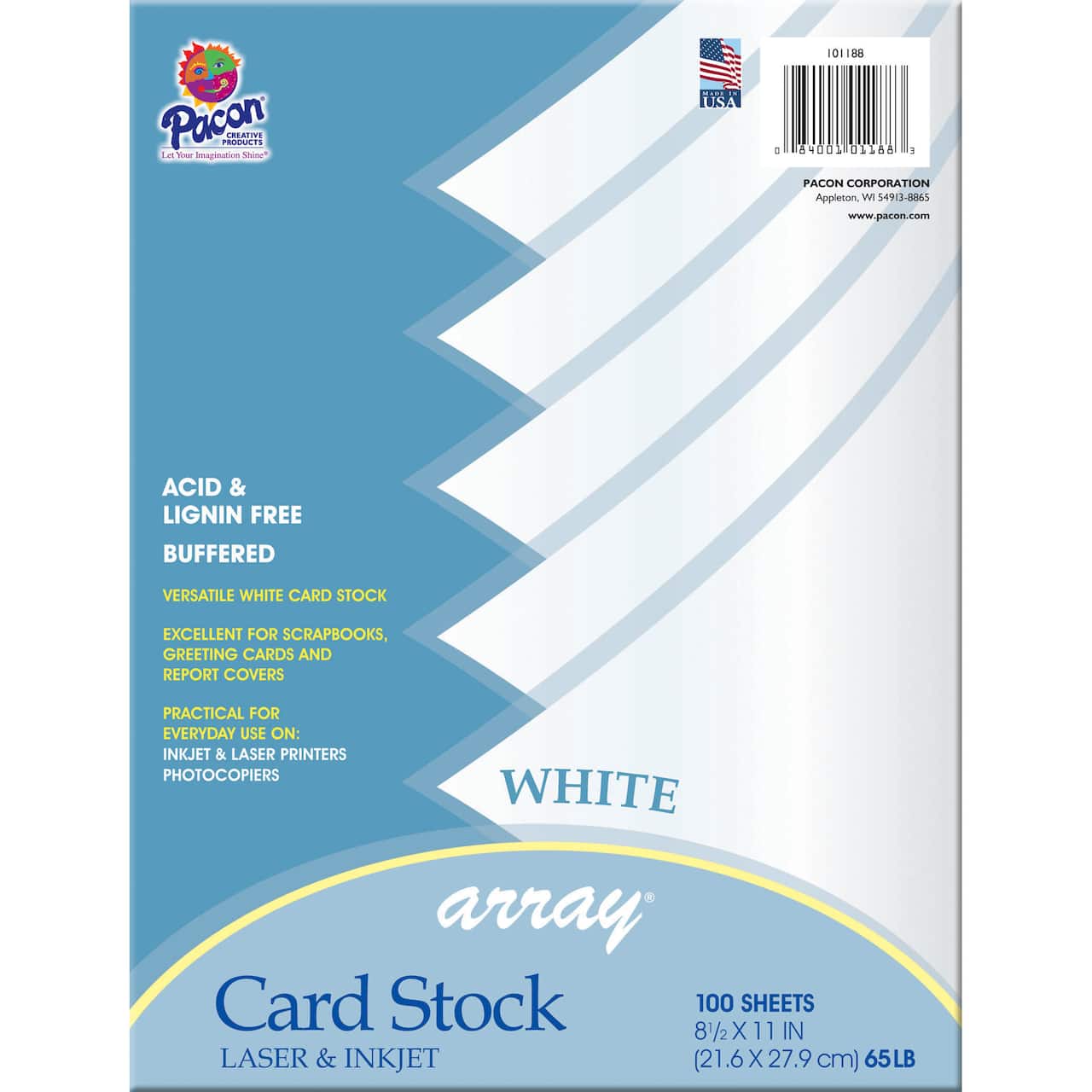 10 Packs: 100 ct. (1,000 total) Array® White Card Stock